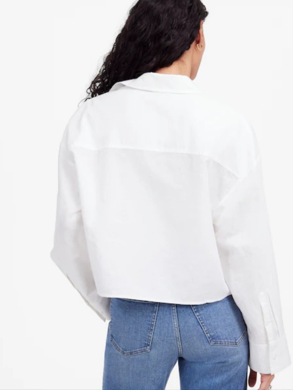 Madewell Straight-Hem Shirt in Linen NU445 Size M White - Picture 2 of 9